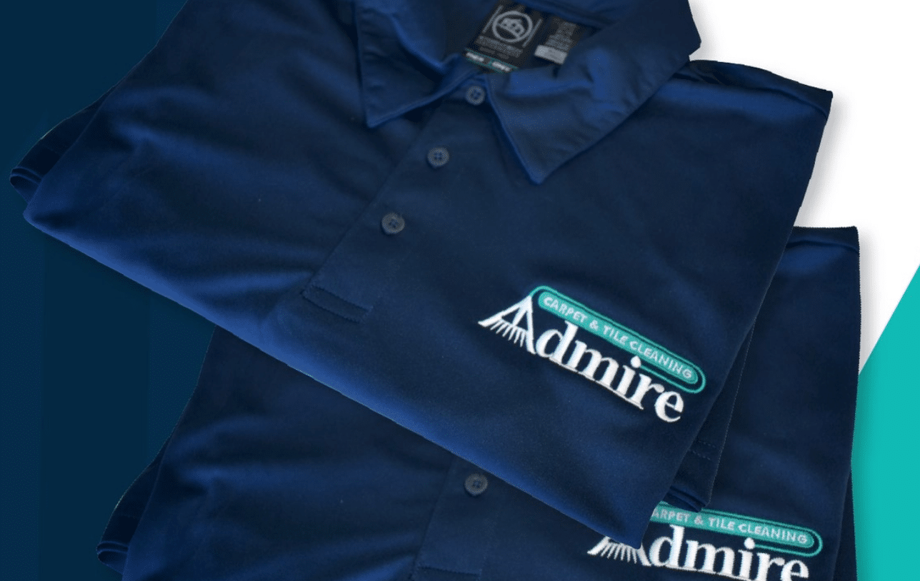 Admire branded polo shirts with custom embroidery on the Sunshine Coast