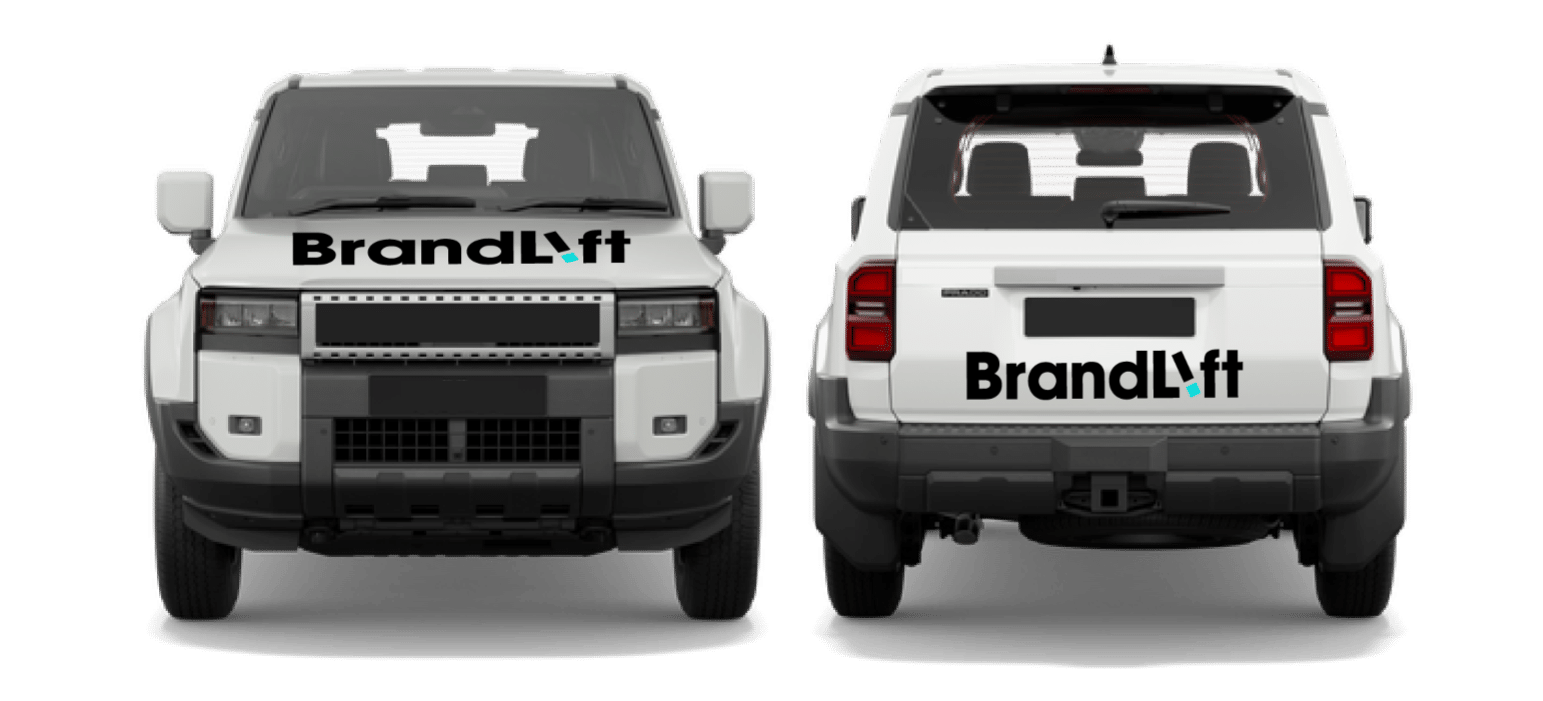 Custom bonnet and rear vehicle decals applied on the Sunshine Coast
