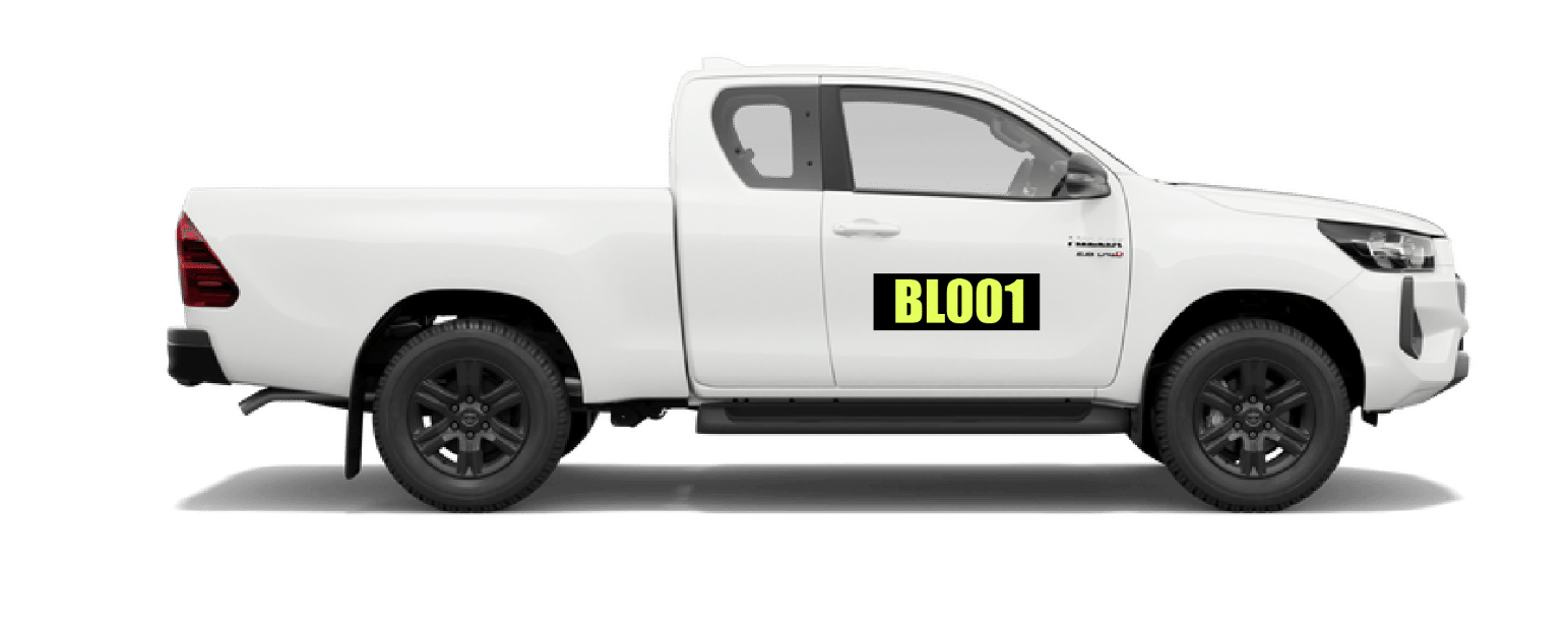 Reflective call ID vehicle signage installed on the Sunshine Coast