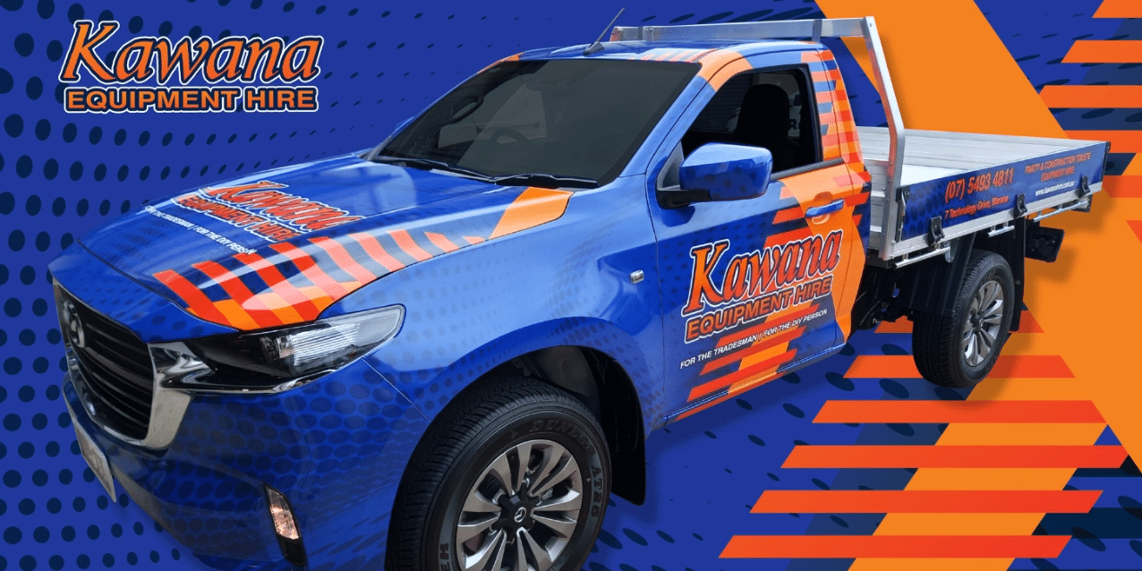 Custom ute and truck signage installed on the Sunshine Coast for business branding