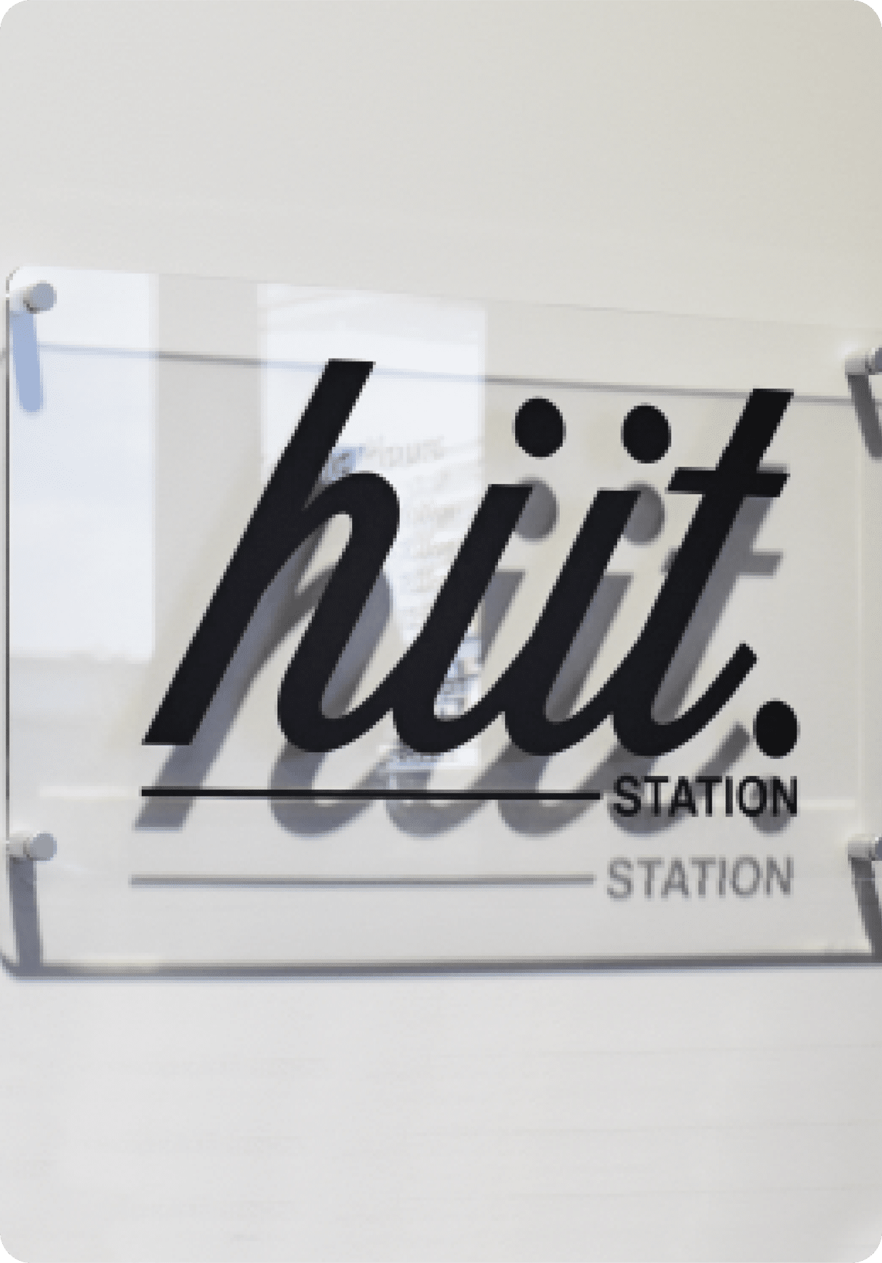 Acrylic reception signage installed in a Sunshine Coast office