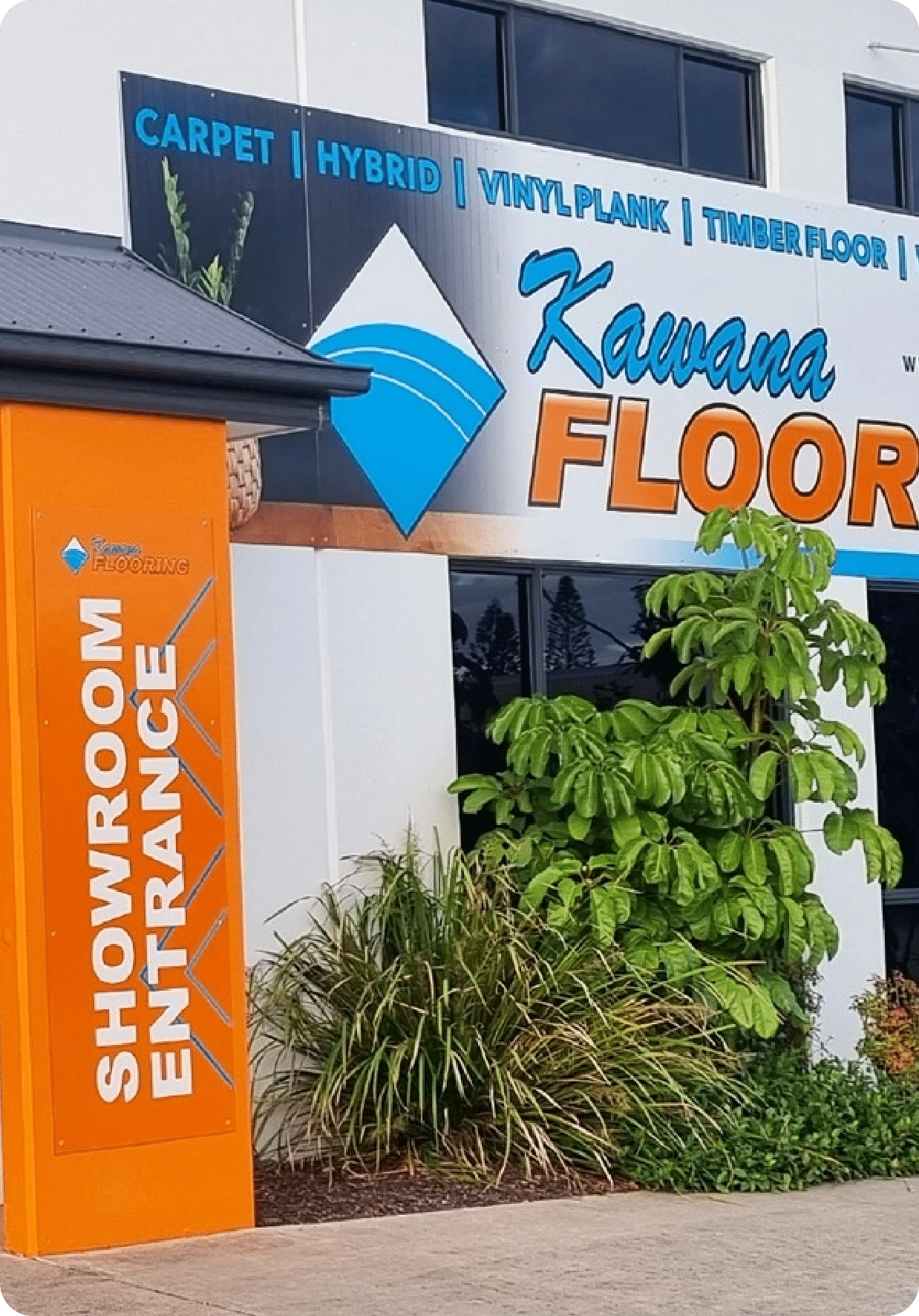 Aluminium fascia signage installed on a commercial building in the Sunshine Coast