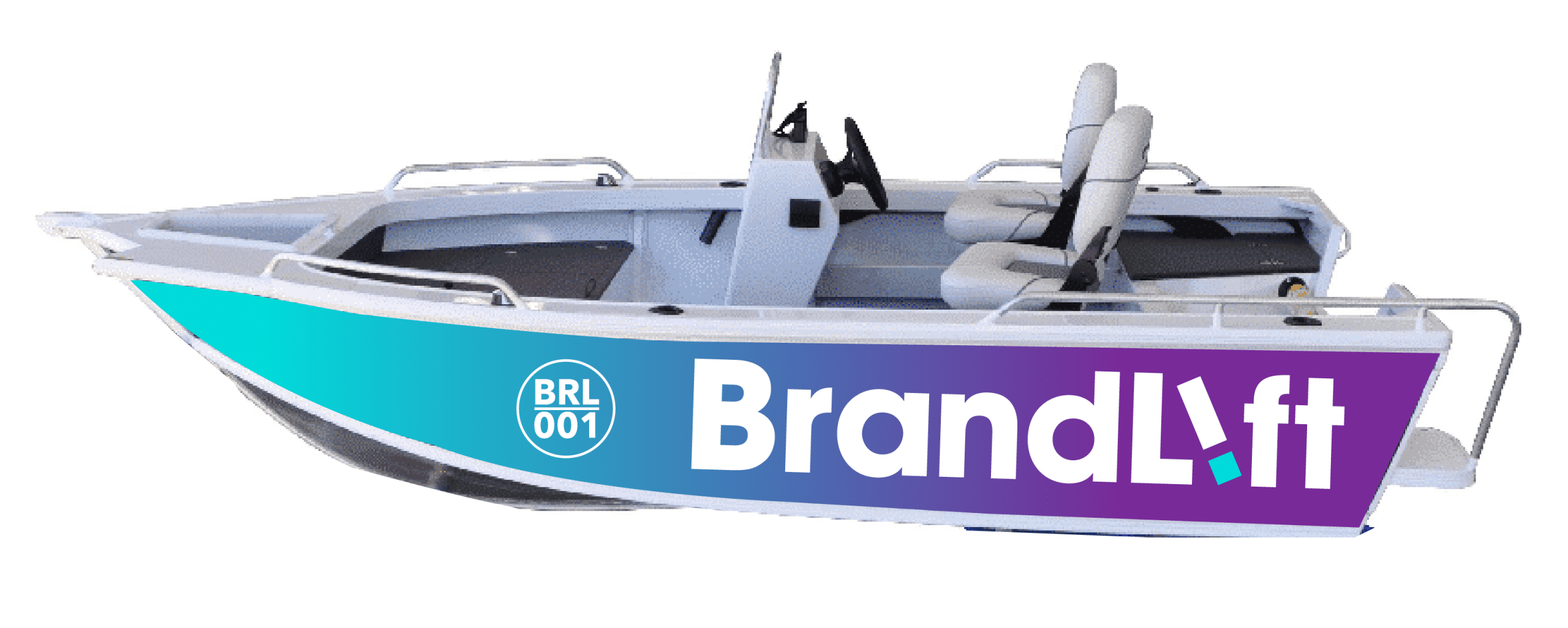Custom boat wrap featuring vibrant marine-grade vinyl on the Sunshine Coast