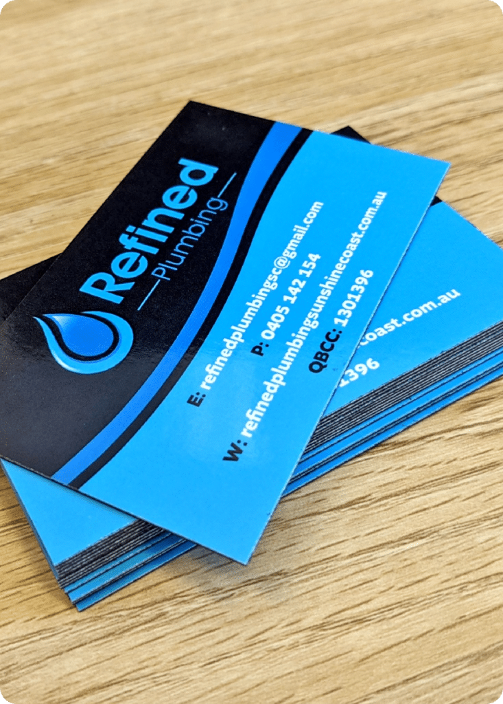 Custom printed promotional magnets for Refined Plumbing, Sunshine Coast