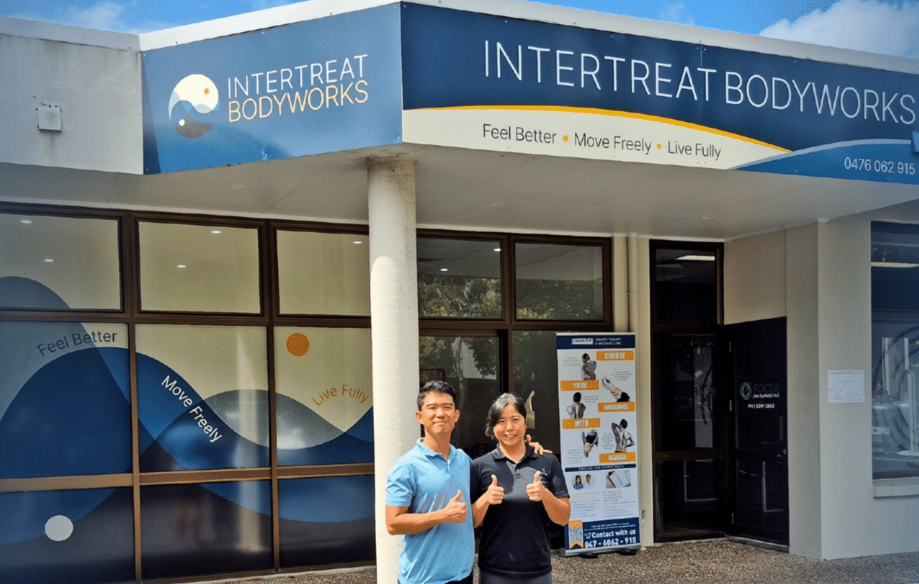Fascia and window signage installed on a Sunshine Coast commercial building